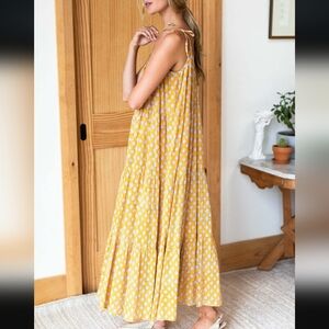 Emerson Fry India Button Front Sundress Sisters Yellow Organic XS/S